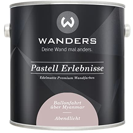 Wanders Pastell Erlebnisse 2,5L - Abendlicht/helles Rosa - Edelmatte Wandfarbe! Küchenmöbellack und Möbelfarbe. Kreidefarbe für Holz & mehr. Hohe Deckkraft, schnell trocknend