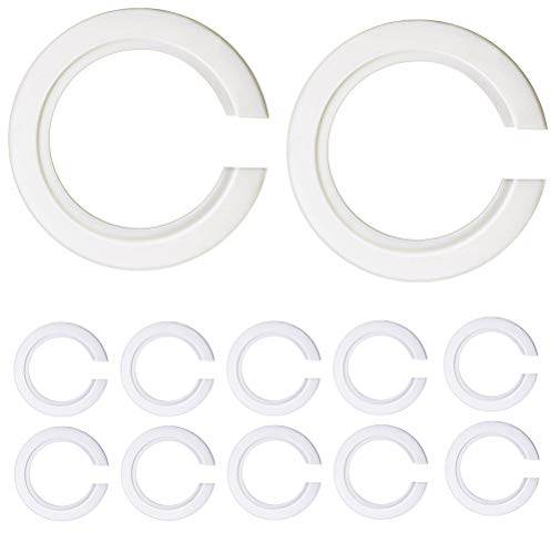 KingYH 12 Pack Plastic Lampshade Reducer Ring E27 to E14 Lamp Shade Ring Converter for Edison Screw Lamp Shades to Bayonet Cap Lampholders Desk Lamp Plate Light Lampshade Washer Adaptor White