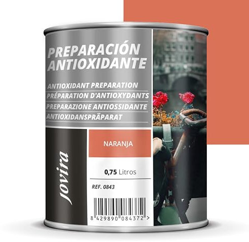 JOVIRA PINTURAS Apprêt Antirouille Métal Traitement de surface antirouille pour métal. Apprêt à usage général, protection totale. (750 Millilitres, Orange)