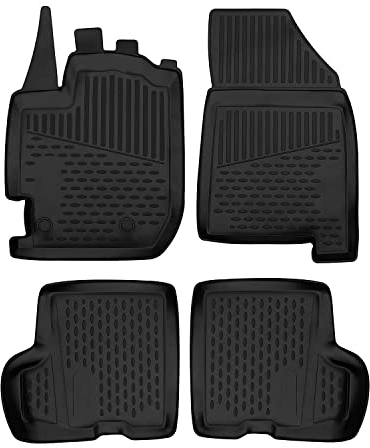 OMAC Gummimatten Fußmatten kompatibel mit Dacia Duster 2017-2024 TPE Automatten Schwarz 4X