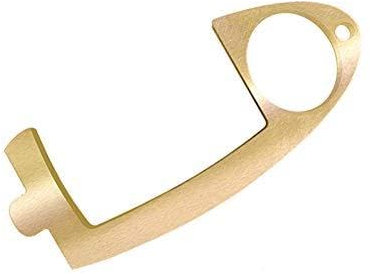 MYYINGELE Door Opener, Door Handle Opening Loop Hook Hand Stick No Touch Multi-Purpose Protection, Contactless Safety Door Opener Safety Brass Key Door Opener, 3PCS