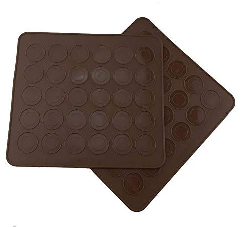 RONGJJ Colchoneta 30-Capacity Juego Molde para Hornear Macarons de Silicona, Reutilizable Baking Tool Kit de Molde, 29 x 26cm Hornear