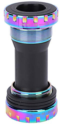 Demeras Movimento Centrale per Bicicletta Movimento Centrale in Metallo Monopezzo con Filettatura Cava per Telaio a Cinque Vie 68-73 mm (2,7-2,9 Pollici)