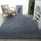 Lifup Teppich Shaggy Anti Rutsch Pflegeleicht, Rechteck Langflor Teppich für Wohnzimmer Schlafzimmer Kinderzimmer Silber Grau 80 x 200 cm
