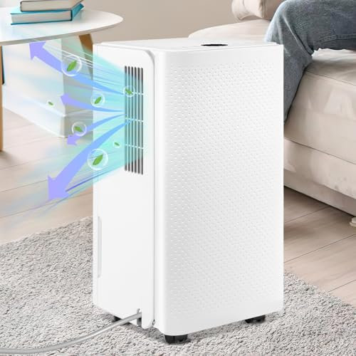 EINFEBEN Deshumidificador 16L en rendimiento de deshumidificación 24h, tamaño de la habitación aproximadamente 20m² con pantalla LED, secado de ropa, contra la humedad, filtrado de aire