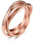 Bestyle 3er Ring Edelstahl Wickelring Damen Rolling Rings Fingerring Ehering Verlobungsring Ring Für Frauen Rosegold 59.5(18.9)