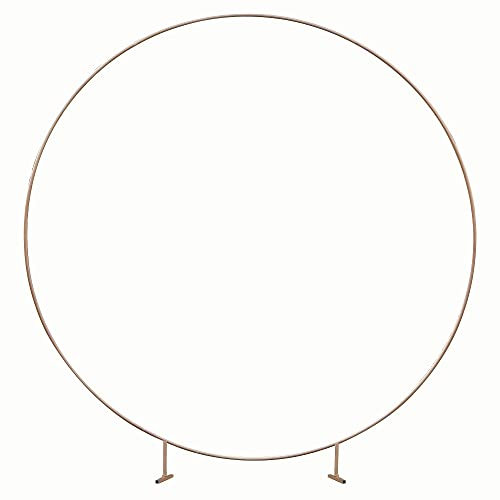 Traubogen Ballon-Bogen Hoop Reifen Kreis - Blumen-Bogen Rosenbogen Rankbogen aus Metall in rosé-Gold Kupfer Ø 2m- Hochzeitsdeko Zubehör Accessoires Foto-Shooting Hintergrund für Hochzeitsfotos