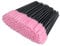 G2PLUS 50 PCS Eyelash Brushes Spoolies- Black and Pink Eyebrow Spoolie Brushes - Disposable Mascara Wands - Eyelash Extension Brushes for Extensions