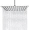 Holdfiturn Square Shower Head 8 Inches Adjustable Angle Rain Shower Large Shower Head for Bathing