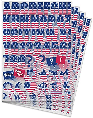 244 Stück bunte 3.8 cm zum Aufbügeln von Wärmeübertragungsbuchstaben und Zahlen, Alphabet, Stoff, Vinyl, DIY für Sporttrikots, T-Shirts, Kleidung, Basteln, Dekoration (4 Blatt pro Set) (Farbe 2)