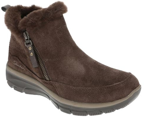 Skechers Easy Going Cool Zip, Stivaletto Donna, Chocolate, 37 EU