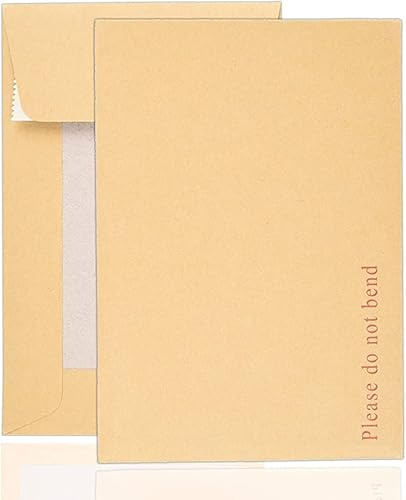5 X A6 C6 Board Back Manila Envelopes. Please Do Not Bend Written On Each Envelope. Size- 162mm x 114mm .Self Seal Secure Envelopes. 5 ENVELOPES