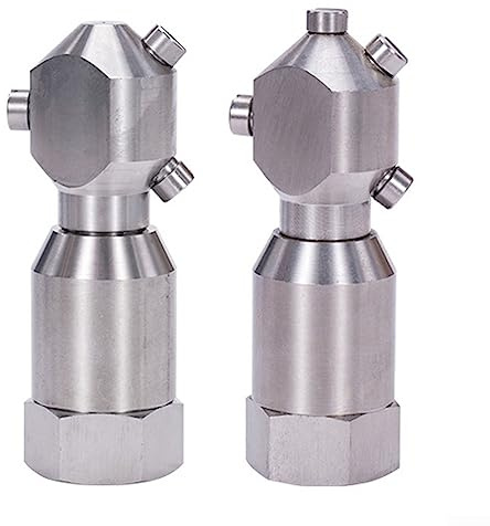 SPORTARC Rotierende Waschdüse, automatische 360-Grad-Reinigung, Hochdruck-Edelstahl 304, 3/4 Zoll, 56 x 122 mm, 30 l/min, 40 kg Maximaldruck