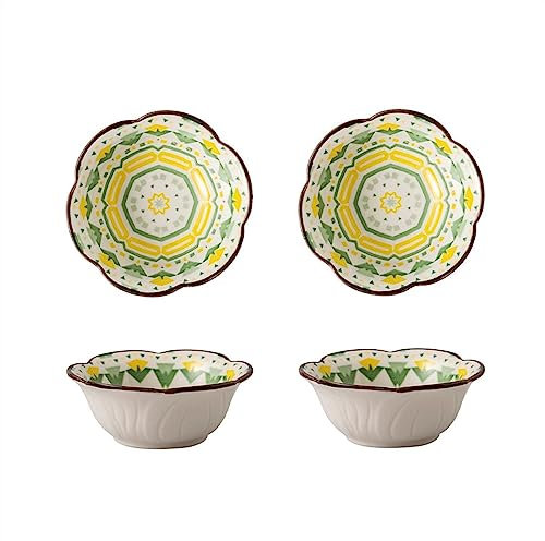 Dip Bowl Porcelain Dipping Bowls Stackable Snack Bowls for Sushi, Appetizer, Vinegar, Ketchup Brightly Colored Mini Tiny Bowls Sauce Dish (Color : Gold)