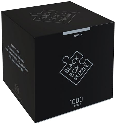 Black Box Puzzle 1000 Teile, Blackbox mit Überraschungs-Motiv ohne Vorlage, Impossible schwer für Erwachsene und Kinder ab 14 Jahren, Puzzle Box Musik 2023 Edition