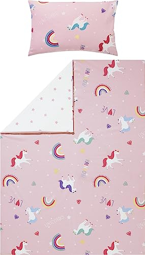 Erwin Müller Kinder-Wendebettwäsche Feinbiber rosa Größe 1x 100x135 cm + 1x 40x60 cm