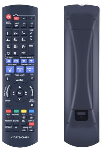 N2QAYB000985 Replacement Remote Control for Panasonic HDD DVD Recorder, Compatible With DMR-BWT740EBK DMR BWT740EBK DMRBWT740EBK