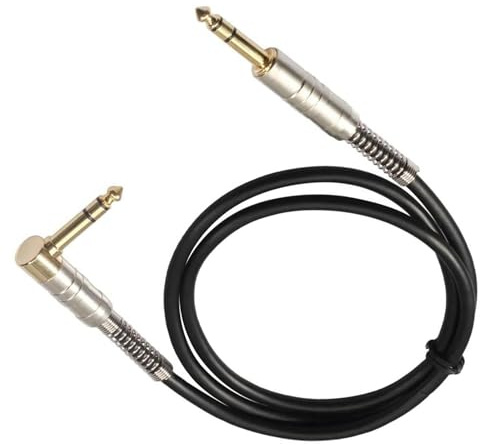 Cable De Audio Jack Estéreo TRS De 1/4 Pulgadas, 6,35mm, Para Amplificador De Guitarra, Consola Mezcladora, Cables Blindados Equilibrados Cable de instrumento Guitarra (Color : 0.3m)