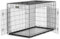 zoomundo XXL Hundekäfig Transportkäfig L 121 x B 74 x H 81 cm Transportbox Tierkäfig Drahtkäfig Faltbarer Käfig aus Metall mit herausnehmbarer Kunststoffwanne - Black Edition