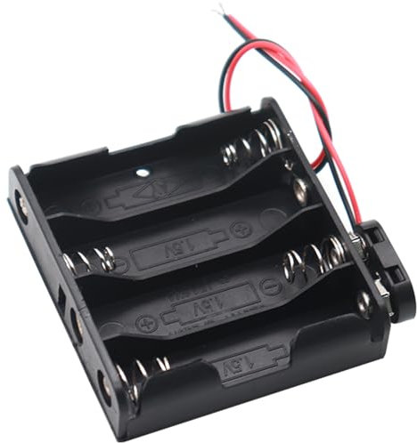 GSLSYZY 4 Slots Battery Holder:for 4-AA 1.5V with Standard Snap Connector : BH341 with 9V Battery Connector(8Pcs)