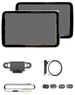 MZZYG Lecteur DVD de Voiture 2 Pièces Mise À Niveau du Moniteur D'appui-tête De Voiture IPS TV Display sans Fil Auto for Lecteur Vidéo D'écran De Siège Arrière De Voiture(2pcs Full Fit Screen)