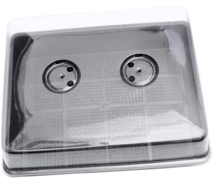 KITANDOVE Kasten Tablett Groß Keimungs-Kits Anlage Hochwasserschale Tropfschale Für Pflanzen Plug-pflanzenschalen Erzeuger Pflanzschalen Keimschale Hydroponische Zuchtschalen Wachsend Black