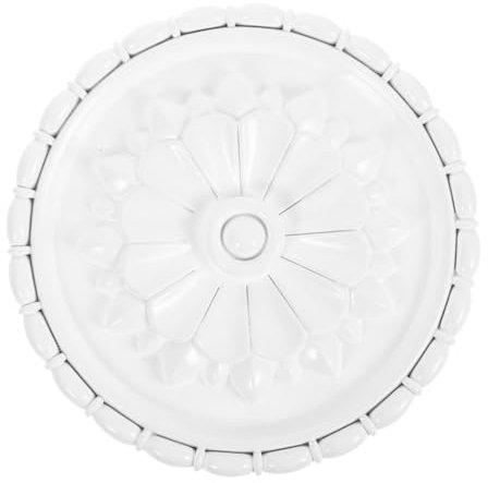 MAGICLULU Lampenplatte aus Gips dekoratives Deckenmedaillon Kronleuchter Lampe Medaillon PVC Deckenverkleidung Leicht zu installierende Deckenabdeckung pendelleuchte Herdabdeckplatte Pu Weiß