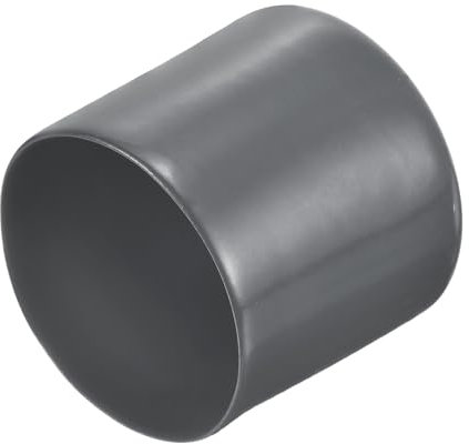 sourcing map 20pcs Rubber End Caps 48mm ID Vinyl Round Tube Bolt Cap Cover Thread Protectors Dark Grey