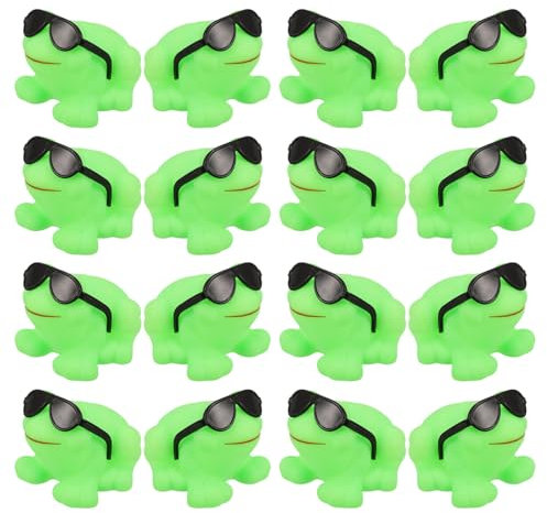 JOINPAYA 16stücke Teiliges Badespielzeug Lustige Schwimmende Frösche Mit Sonnenbrille Wasserspielzeug Für Badespaß Und Muskeltraining Im Badezimmer Langlebiges Sicheres