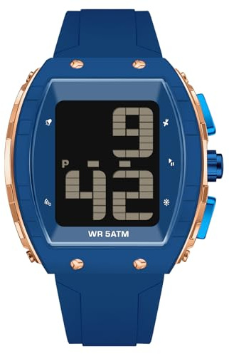 findtime Montre numérique pour personnes âgées avec affichage des chiffres extra larges en anglais, alarme, étanche, pour personnes âgées malvoyantes et auditives, facile à lire pour homme et femme