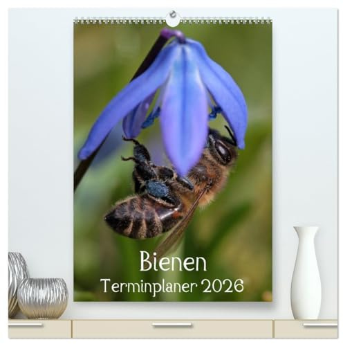 Bienen-Terminplaner 2026 (hochwertiger Premium Wandkalender 2026 DIN A2 hoch), Kunstdruck in Hochglanz: Faszinierende Nahaufnahmen der kleinen Nützlinge (CALVENDO Tiere)