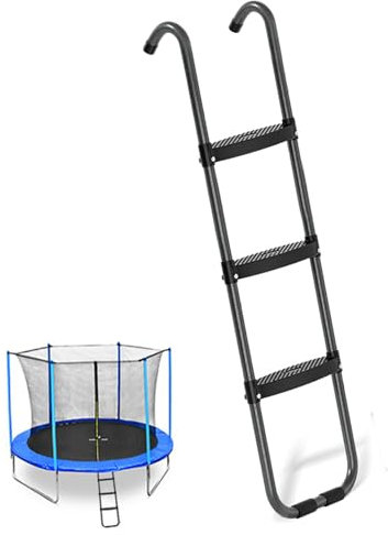 MOUNTTU Trampolinleiter, 13 x 38 Zoll, 3-stufige, rutschfeste, robuste, abnehmbare Trampolinstufen mit breiter Stufe für Kinder