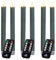 Stabkerzen LED mit Timer Grün 6 Stück Indoor - 6 Stunden - ECHTWACHS 18cm Höhe für Kerzen 2,2cm Durchmesser 2 AAA Batterien notwendig LED Stabkerzen 2er Set Grün (Zwei Mal) bewegliche Flamme