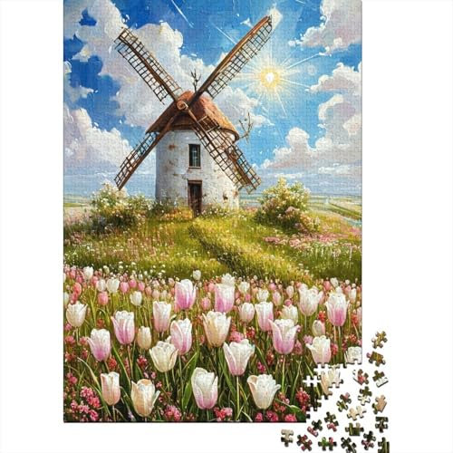 Windmill Jigsaw Puzzles for Adults Interesting Puzzles 1000 Jigsaws Educational Games Home Decoration Gifts 1000pcs (75x50cm)