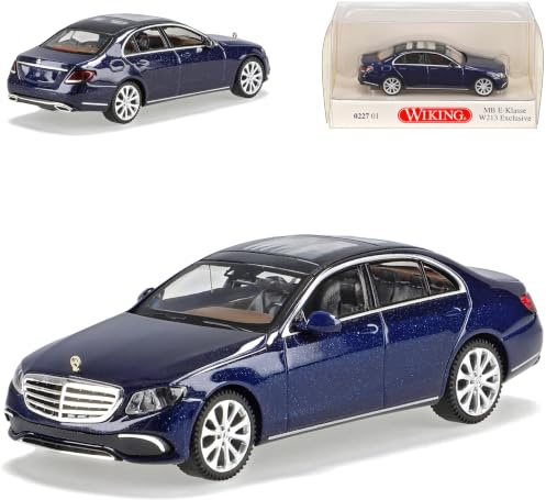 Generisch Mercedes-B E-Klasse W213 Exclusive Limousine Cavansit Blau H0 1/87 Wiking Modell Auto