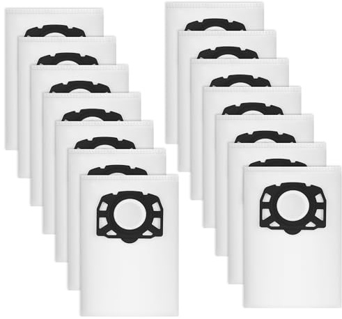 YeeQo 14 pièces Sacs d'aspirateur KFI 357, pour Karcher WD2, WD2 Plus, WD3, KWD1, KWD2, KWD3 MV3, WD3.200-WD3.800M, SE4001, SE4002. Applicable à SAC Aspirateur Karchers, pour Karcher 2.863-314.0