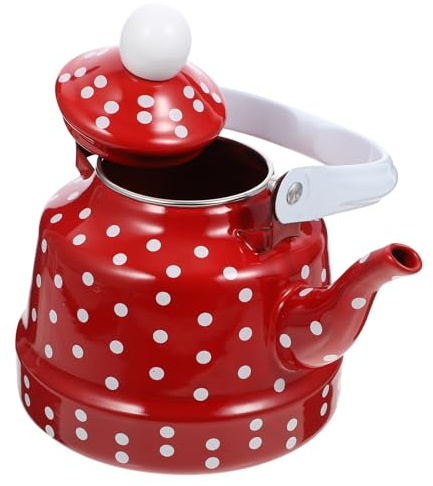 ARTSEWPLY 1l Enamel and Stainless Steel Home Teapot with Stainless Steel Filter, Efficient Heat Conduction, Tasteless Design, for Entertaining Friends and Family