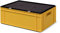 1a-TopStore Lagerbehälter/Euro-Transport-Stapelbox K-TK 600/210-0, gelb, mit Verschlußdeckel schwarz, 600x400x221 mm (LxBxH), aus PP. 40 Liter Nutzvolumen