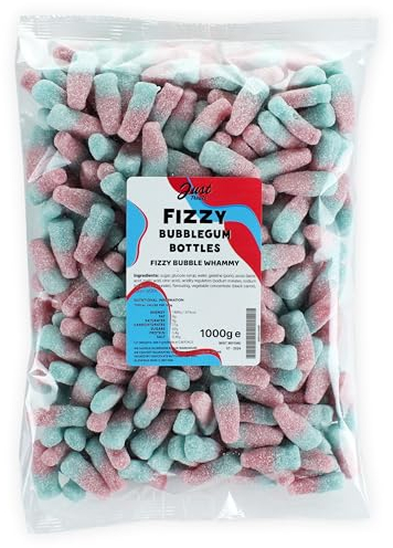 Just Treats Fizzy Bubblegum Bottles (1 Kilo Party Bag)…