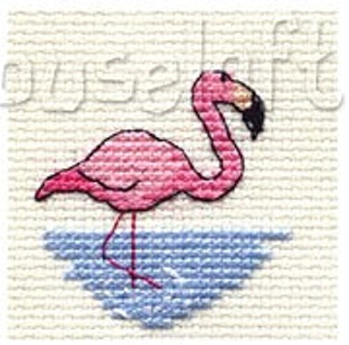 Mouseloft Mini Cross Stitch Kit - Flamingo, Stitchlets Collection