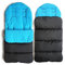 WIKEA Universal 3 in 1 Kinderwagen Schlafsack Annex Mat Fußsackbezug Kinderwagen Bunting Bag Wasserdicht Winddicht Kältebeständig Abnehmbar (BLAU)