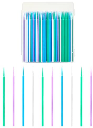 LAOYE 200 Pcs Pinceaux de Retouche pour Peinture de Voiture - Retouche Pinceaux Micro Applicateurs de Coton-Tige Jetables pour Réparation de Peinture Automobile