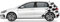 Auto-Dress Universal Aufkleber Set/Dekor - Motiv: Waben (Schwarz Glanz)