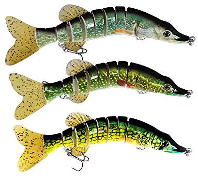 ODS Hechtköder Lebensecht sinkend gelenkartig Schwimmköder mit Angelhaken Süß- und Salzwasser (Kit 1)