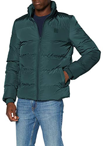 Urban Classics Hooded Puffer Jacket Vestes, Bottlegreen, XXL Homme