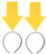 Amosfun 2Pcs Neuheit Stirnband Party Kostüm Zubehör Pfeilspitze Stirnband Kopfbedeckung Haarschmuck Dekoration Cosplay Requisite Gelb