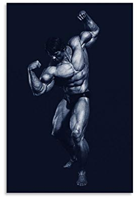 SHEFEI Arnold Schwarzenegger Gym Poster Dekorative Malerei Leinwand Wandkunst Wohnzimmer Poster Schlafzimmer Gemälde 60 x 90 cm
