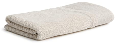 Möve Wellbeing Perlstruktur mit Biesen Duschtuch 67 x 140 cm, Handtuch - Made in Germany, 85% Bio-Baumwolle 15% Leinen, Nature
