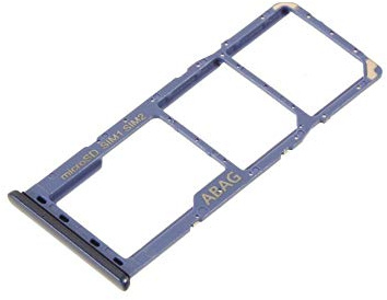 jbTec Dual SIM-Tray/SD-Card kompatibel mit Samsung Galaxy A21s - Kartenhalter Slot Schlitten Rahmen Blau