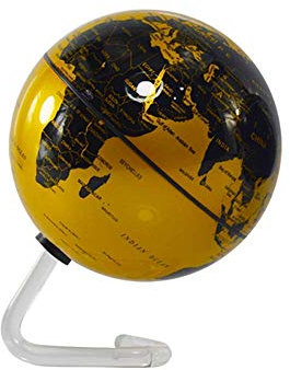 SLRMKK 4-Zoll-magnetisch rotierender Globus, schwebender Globus Erdbatteriebetriebene Desktop-Globus-Weltkarte für Home-Office-Ornamente